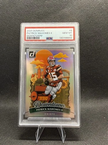 2025 Panini Donruss Patrick Mahomes Downtown! #8 PSA 10 GEM MNT!!