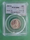 1947-D Washington Quarter - 25c PCGS MS65  Blast White WQ26 040