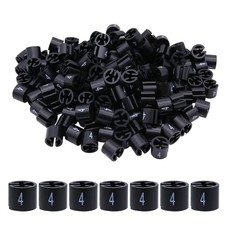 Hanger Size Markers 150 Pack Number "4" Tag for Clothing Size Coding Black