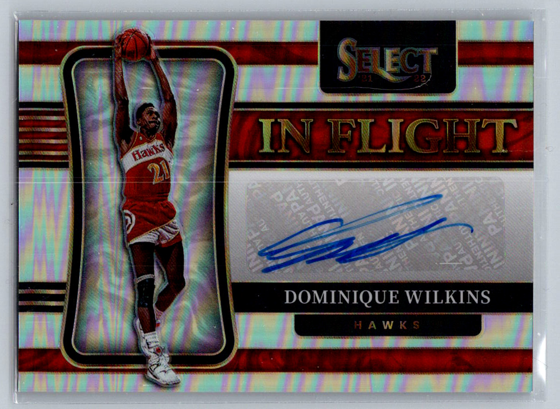 Dominique Wilkins 2021-22 Panini Select In Flight Signatures  Auto #/299