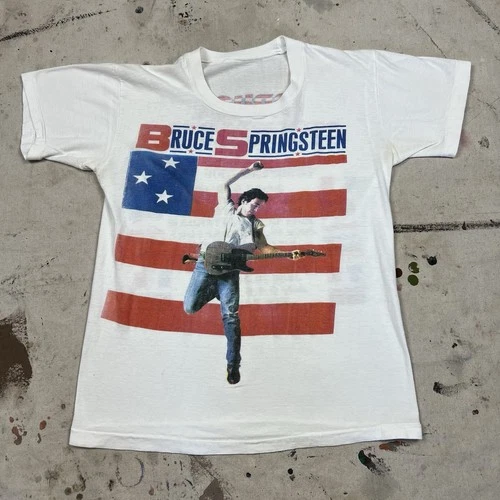 80s Bruce Springsteen Born In The USA Euro Tour T Sh 1980s vintage concert t-shirt, vintage, single stitch, B+ condition
