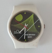 Werbeuhr Armbanduhr analog, Grünenthal Pharma Werbung Uhr, 1980er, Quartz