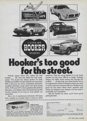 1978 Hooker Headers Magazine Ad Bill Grumpy Jenkins Chevy Monza Grumpy's Toy 78