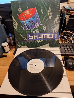 SHAMEN BOSS DRUM EX-/VG+ VINYL LP ALBUM WITH INNER LSI EBENEEZER GOODE PHOREVER
