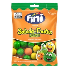 Fini Fruit Salad Sour Chewing Gum – Assorted Flavors – 1 Bag 80g (2.82 oz)