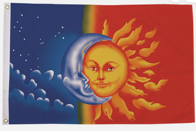 Mond und Sonne Flagge (5 Fuß x 3 Fuß)