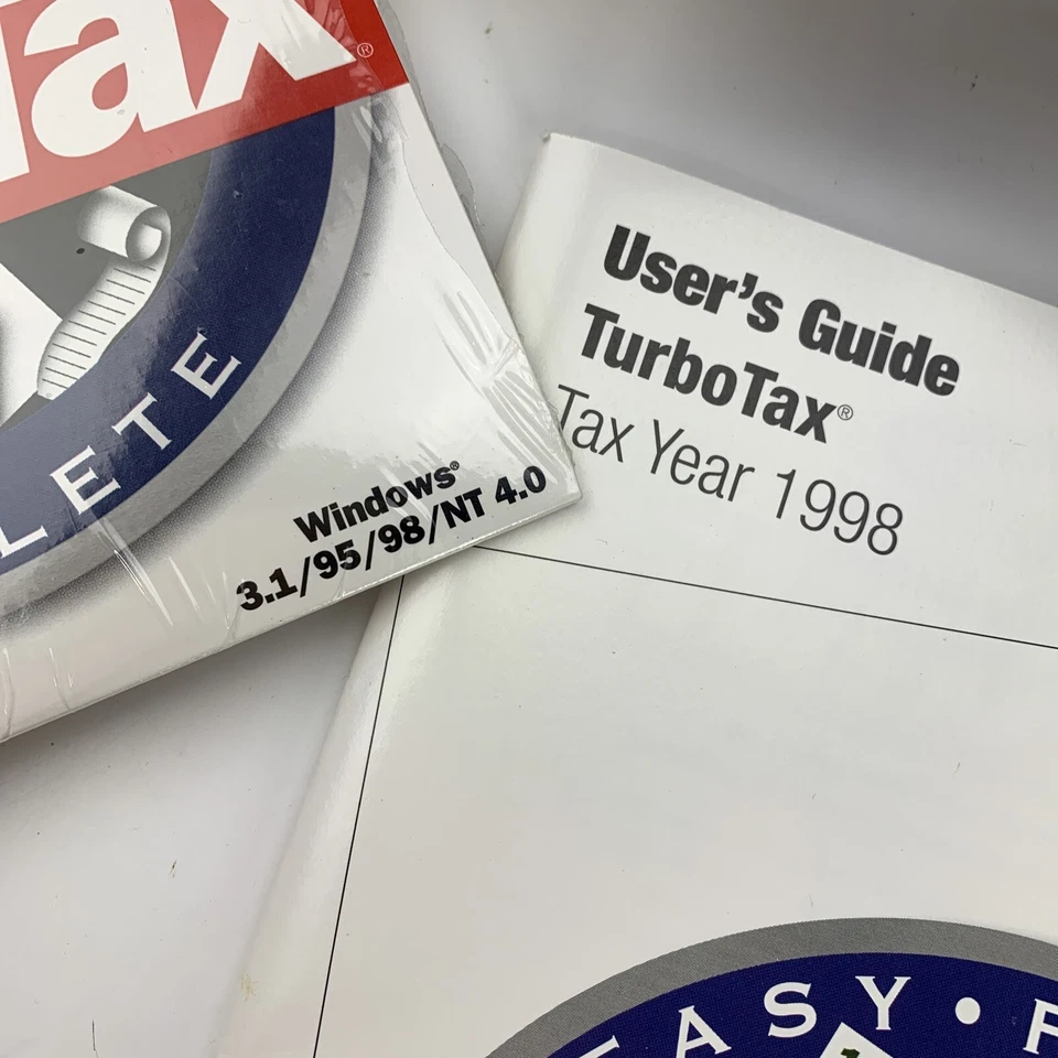 Quicken Turbo Tax Vintage 1998 PC CD-Rom Big Box - Image 4 of 4