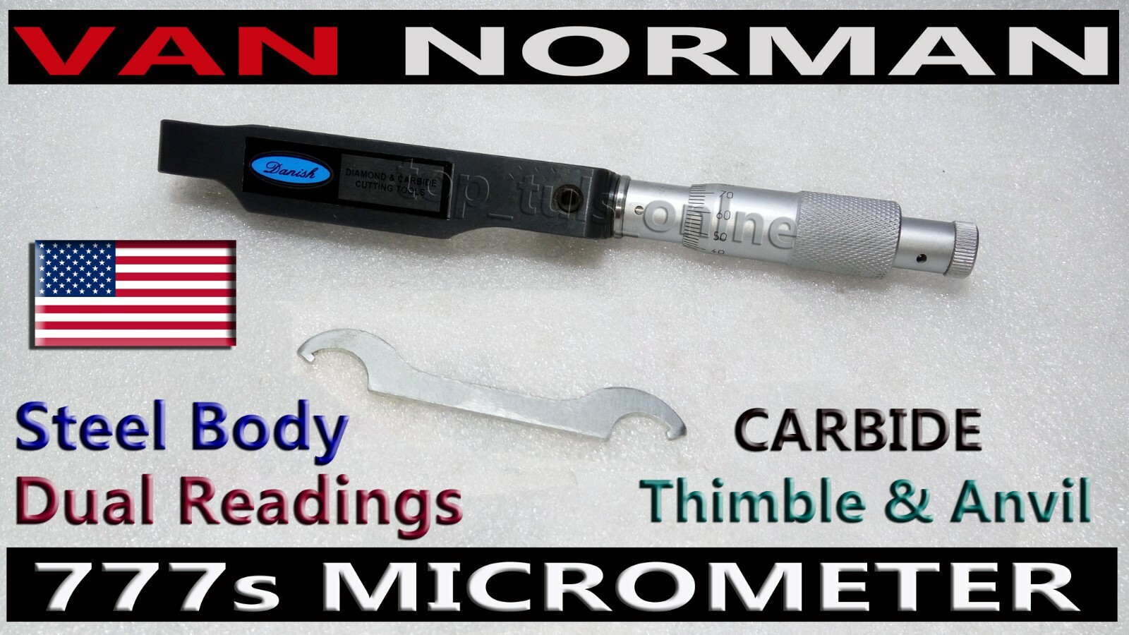 L.S STARRETT HEAD USA VAN NORMAN BORING BAR MICROMETER 777S 2.600 5.