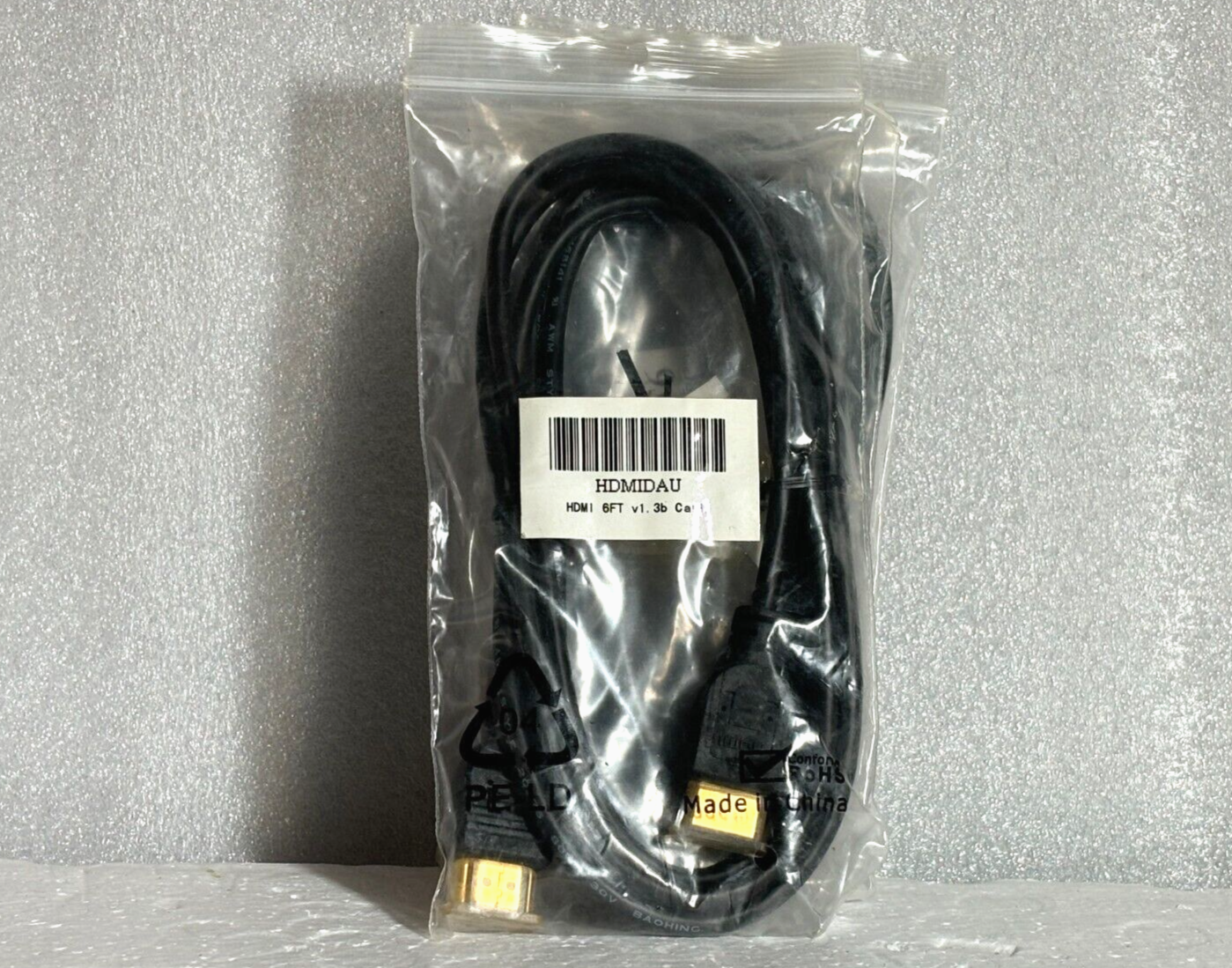 6ft Black HDMI Cable New Sealed High Speed-image