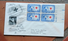 INTERNATIONAL RED CROSS 1952 HENRI DUNANT FOUNDER PLATE#BLOCK ARTCRAFT FDC