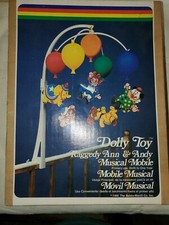 Vintage Dolly Toy Raggedy Ann  Andy Musical Mobile Works 