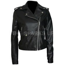 Krysten Ritter Jessica Jones Double Rider Motorcycle Wear Real Leather Jacket