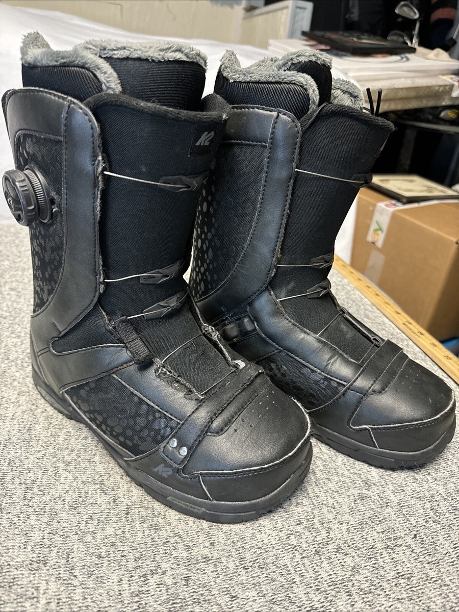 K2 Sapera Snowboard Boots Women's Black/Grey Size 7.5 US Lightly