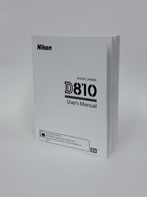 Nikon D810 Instruction Owners Manual D810 Book  NEW