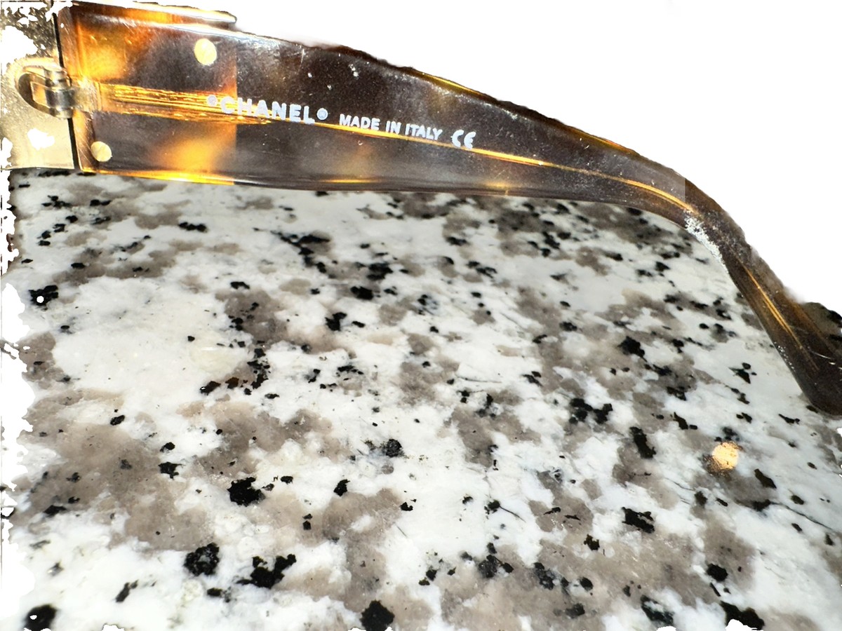 CHANEL Crystal Diamanté CC Logo Sunglasses / Brown 4095-B c