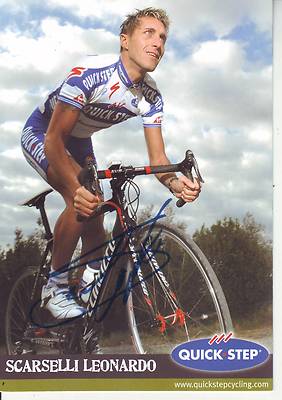 CYCLING cycling card SCARSELLI LEONARDO team QUICK STEP signed
