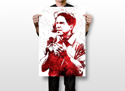 Nick Saban Alabama Crimson Tide Art Wall Indoor Room Poster