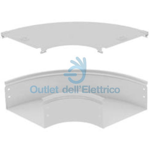 LEGRAND  31AIC075Z P31 CURVA PIANA 90° 75X75 ZINCATA