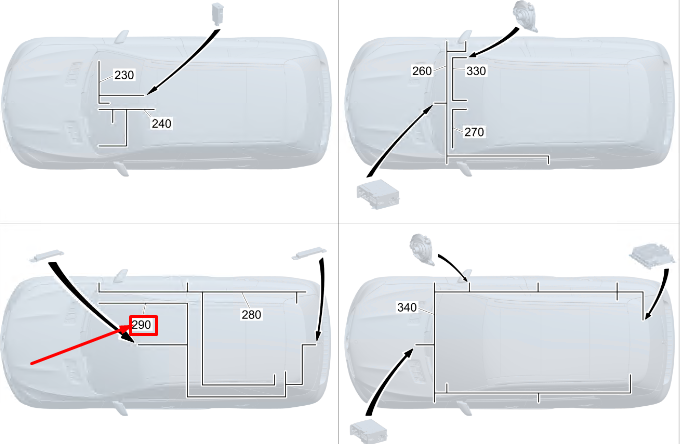 Neu MERCEDES-BENZ EQC Keyless-Go-Antennenkabelbaum A2935401001 Original