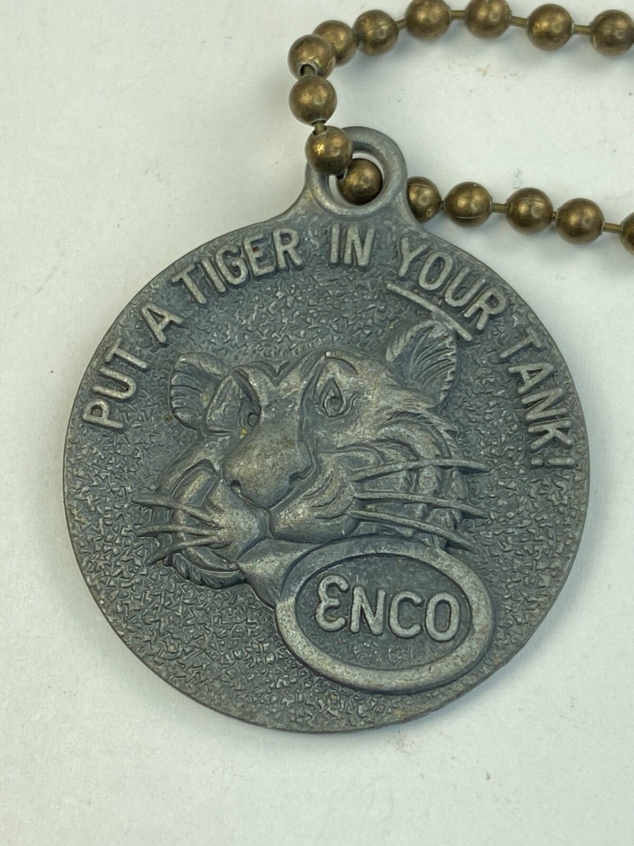 Vintage Enco Happy Motoring Key Club Tiger in Your Tank Houston TX