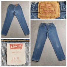Vintage Levi's 501 Jeans Women's Size 13 Blue Button Fly 27x30 Made In USA 1991