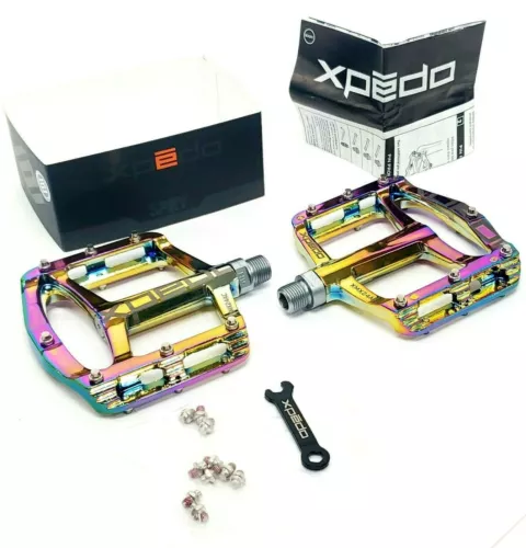 Xpedo Spry Mountain Bike Platform Pedals OIL SLICK
