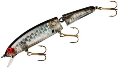   Bomber Wobbler Jointed Long A, B-15J PTB - Silver Prism-Black Back für Hecht  