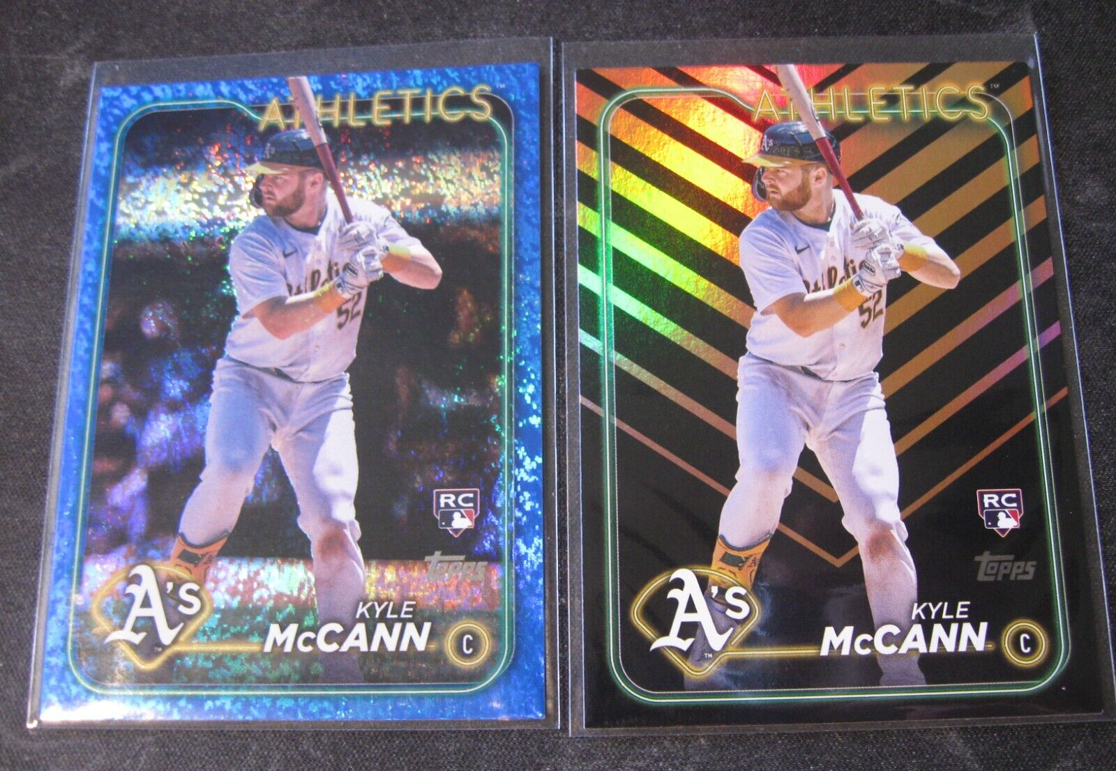 Kyle McCann 2024 Topps Update RC Lot - Blue Holo /999 + Black & Orange Parallels Athletics