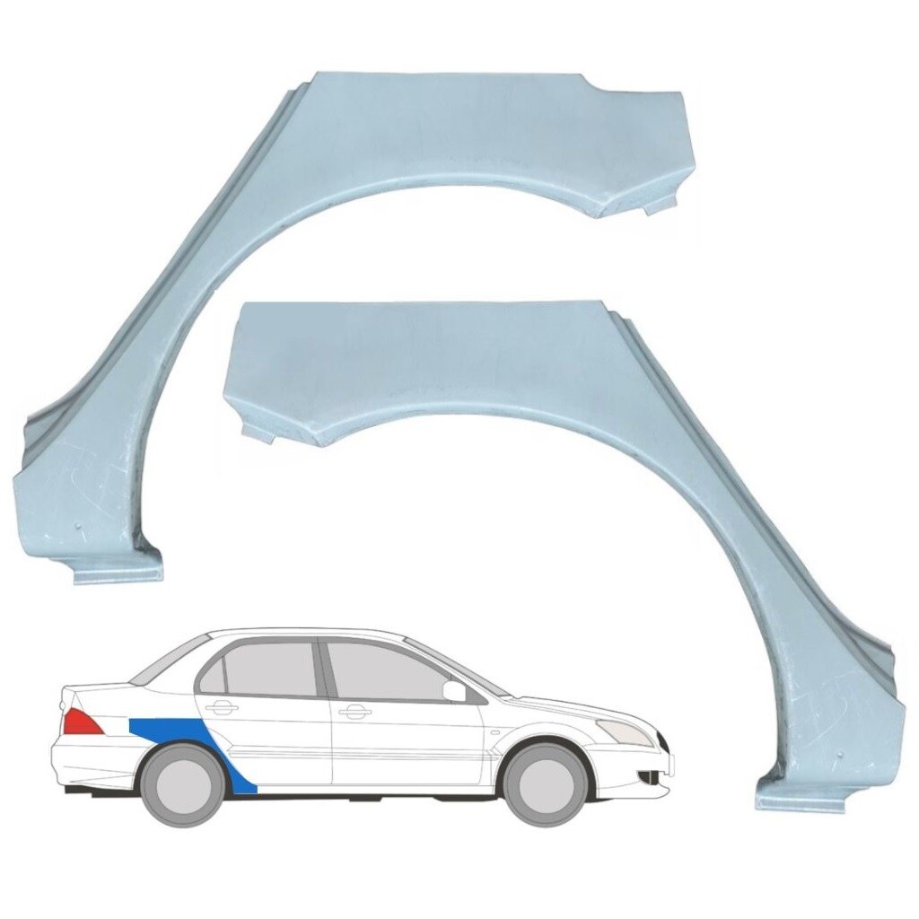 MITSUBISHI LANCER 2003-2008 REAR WHEEL ARCH REPAIR PANEL REAR WING / PAIR