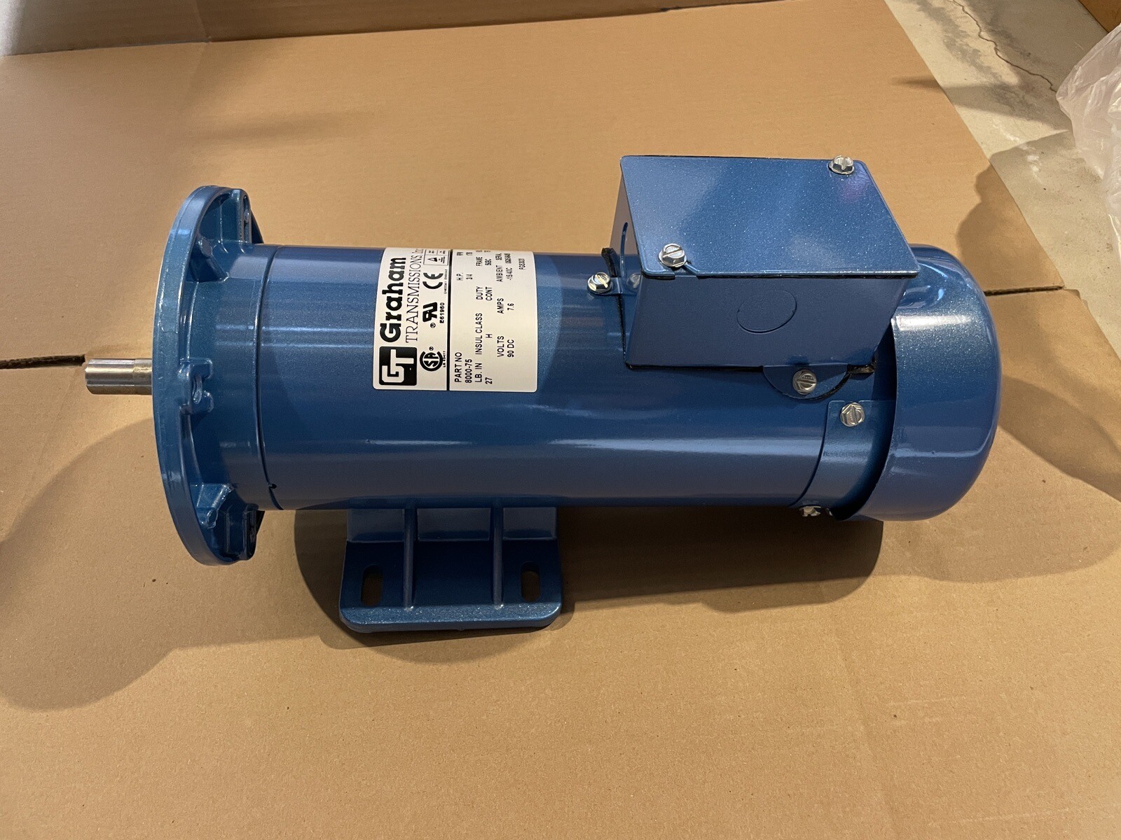 NEW Graham Transmissions Inc Dc Motor 56bc 800075 3/4 Hp 1750 Rpm 90 Volts Dc eBay