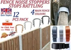 LTG PRO 12 Pcs Fence Panels Noise Stoppers Garden Fence Wind Anti Rattling Clips
