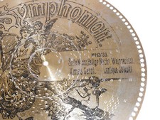 Stille Nacht 33,6cm Symphonion Platte Spieldose Uhr christmas music disc 13 1/4"