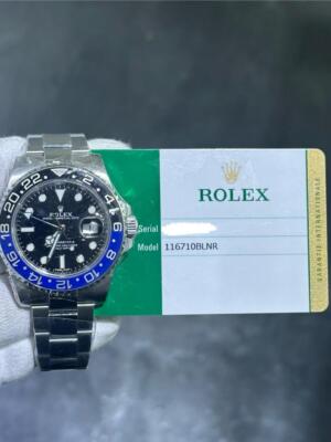 ROLEX 116710BLNR 2018 Batman GMT Master II Oyster Bracelet