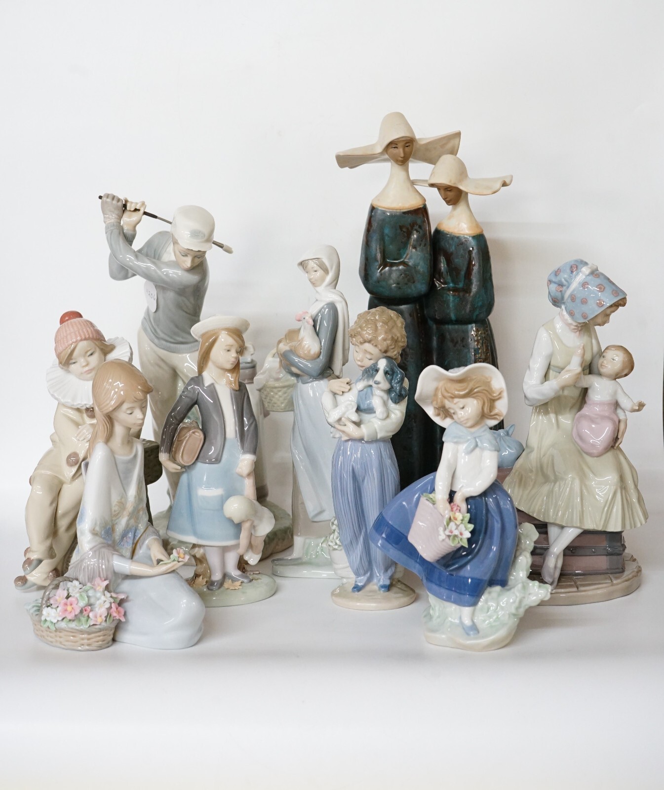 Lot of 9 Lladro Porcelain Figurines eBay