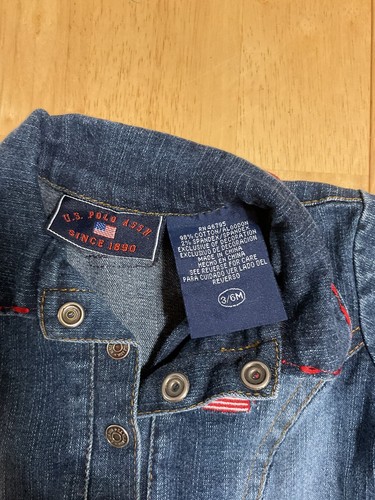 Baby Girl Clothes U.S Polo Assn 3-6 Month Jean Stars Dress EUC - Picture 6 of 7