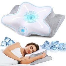 Neck Pillow Cervical Memory Foam Pillows, Cooling Contour Pillow for Neck Pain