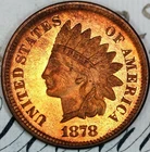 1878 PRISTINE++ BLAZING RED GEM PROOF INDIAN HEAD PENNY DC218 MATTHEWS HOARD