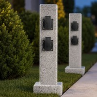 2Er Set SteckdosensäUle Gartensteckdose AußEn Stromverteiler 4-Fach Steckdose