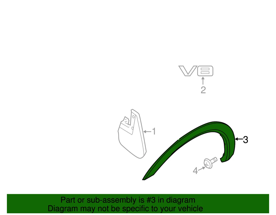 Genuine Nissan 2008-2015 Nissan Armada - Flare 63811-ZQ00B - Image 3 of 3