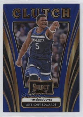 2024-25 Panini Select Clutch Blue Prizm 39/75 Anthony Edwards #14 06vc