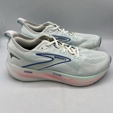 Brooks Womens Glycerin 22 1204341B110 White Running Shoes Sneakers Size 10 B