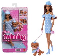 Barbie Doll Twinning Looks Doll + Dog JFP38 Mattel