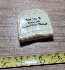 Vintage Etter Tile Co Dupont Ohio Advertising Plastic Measuring Tape