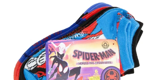 NEW Spider-Man Boys No Show Socks 6-Pack Size S (Shoe 4.5–8.5) Marvel Spider-Ver - Picture 3 of 24