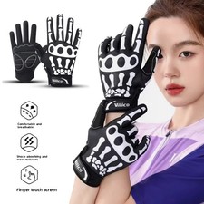 Men's Women's Full Finger Gloves Skeleton Breathable Sports Bicycle MTB Gloves