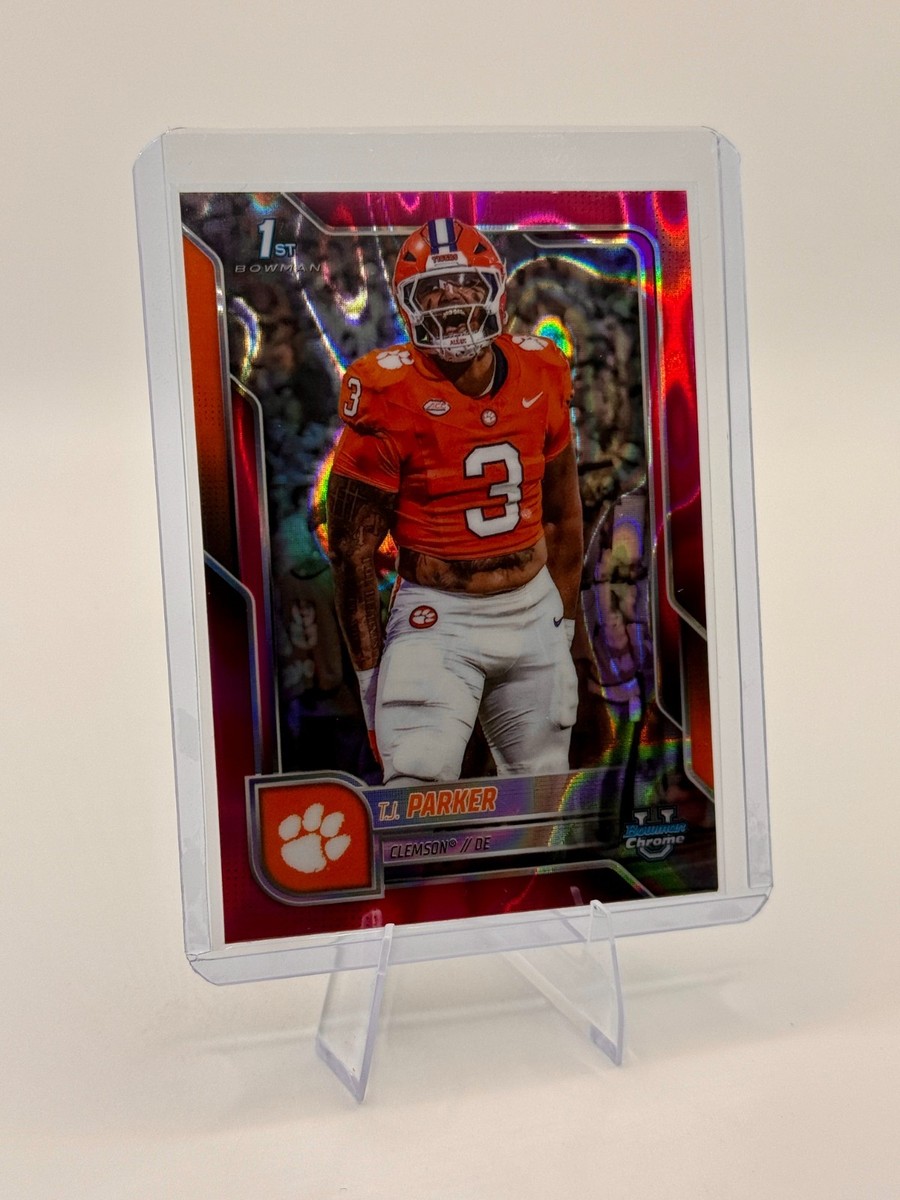 2025 Bowman University Chrome - T.J. Parker #114 Pink Lava