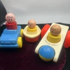 VTG 1974 Fisher Price Jumbo Little People Boat Blue Heart Car Lot Click Clatter