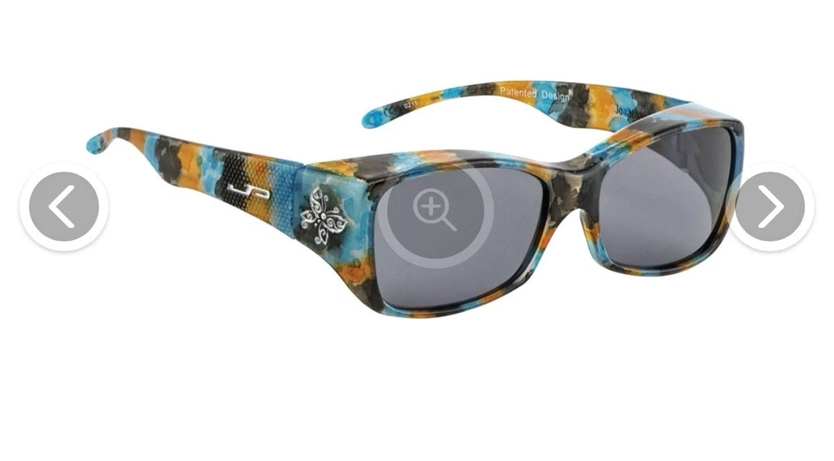 Jonathan Paul Blue Tortoise Chunky Rectangular Sunglasses Jonathan Paul Fitover Sunglasses - JP Eyewear - VS Eyewear main image 4