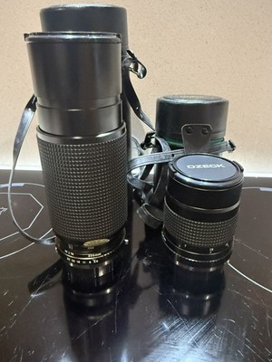 2 x Super Ozeck II Auto Zoom Kamera Objektiv MOUNT UNBEKANNT