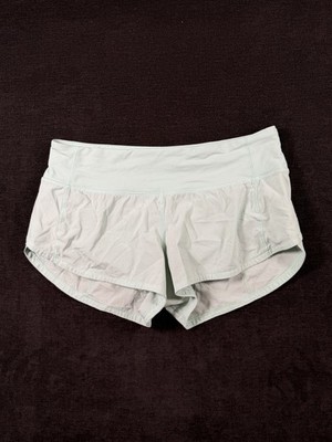 Lululemon Speed Up Mid-Rise Short 2.5'' Light Mint Green, Size 4